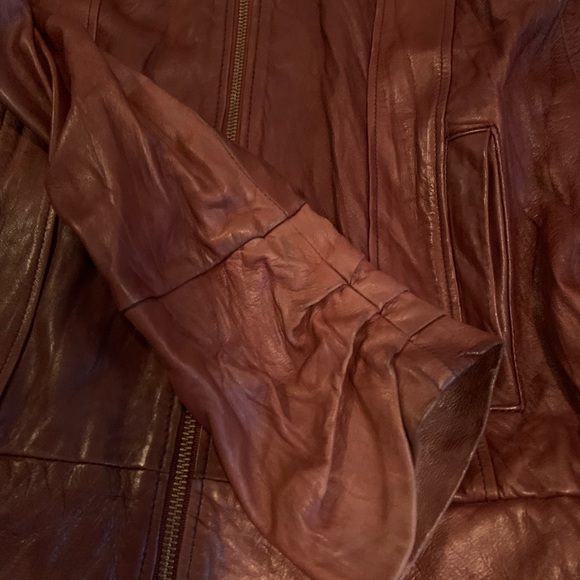 Camel Lambskin Leather Jacket - Picture 4 of 7